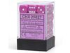 Chessex Opaque 12mm d6 with pips Dice Blocks (36 Dice) - Light Purple w/white