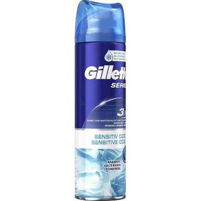 Gillette Series Sensitive Cool Shave Gel Skutimosi gelis su mentoliu, 200ml