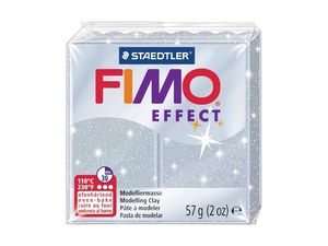 Modelinas FIMO Effect, 57 g, metalizuotos sidabrinės spalvos