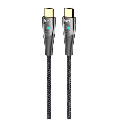 USB-C to USB-C cable Budi 65W, 1.5m (black)