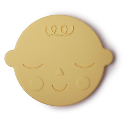 Mushie silikoninis kramtukas Face Banana Cream, geltonas