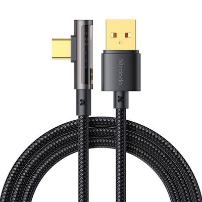 Mcdodo CA-3380 USB to USB-C Prism 90 degree cable, 6A, 1.2m (black)