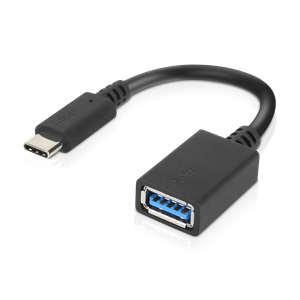USB adapteris Lenovo 0.14 m, Black, USB-C to USB-A Adapter