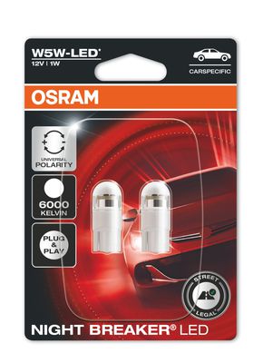Legalios Osram w5w-LED lemputės 2vnt | 4 metai garantija | T10