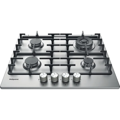 Dujinė kaitlentė Hotpoint Hob PPH 60G DF/IX Gas, Number of burners/cooking zones 4, Mechanical, Stainless steel