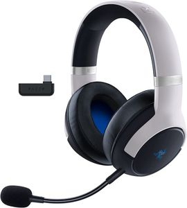 Belaidės žaidimų ausinės Razer Kaira Pro for PlayStation USB Type-C Bluetooth, Juoda/Balta