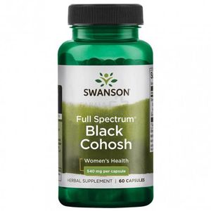 Maisto papildas SWANSON Kekinės juodžolės (Black Cohosh, Actaea racemosa) šaknis 540mg N60