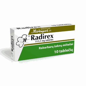 Radirex 513,5 mg tabletės N10