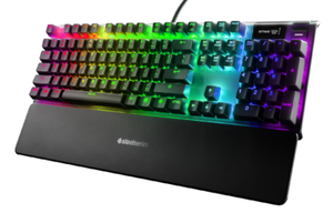 SteelSeries Apex Pro World’s Fastest Mechanical Gaming US Keyboard | Adjustable Actuation Switches | OLED Smart Display | RGB LED Backlit