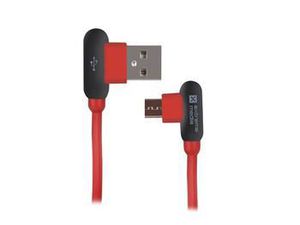 NATEC NKA-1199 Extreme Media cable microUSB to USB M 1m Angled Left/Right Red