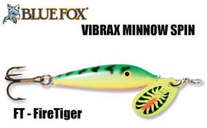 Sukriukė Blue Fox Minnow Spin Vibrax FireTiger 5.5 g
