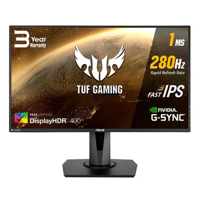 Asus TUF Gaming VG279QM 27 ", IPS, FHD, 1920 x 1080 pixels, 16:9, 1 ms, 400 cd/m², Black, 1 x DP 1.2, 2 x HDMI 2.0