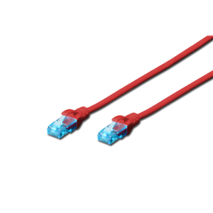 DIGITUS CAT 5e U-UTP patch cable PVC AWG 26 7 length 1m color red