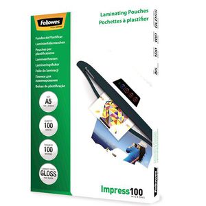 Fellowes A5 Glossy 100 Micron Laminating Pouch 100-pack