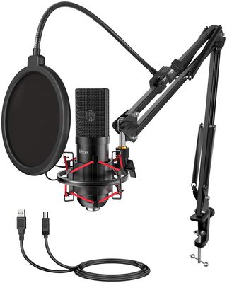 FIFINE T732 BLACK CONDENSER MICROPHONE + STAND | USB