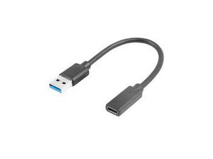 LANBERG AD-UC-UA-03 adapter USB TYPE-C F - USB Type-A M 15cm Black
