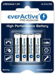Baterijos LR03 everActive Pro Alkaline LR03 4xAAA