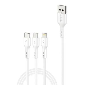 Cable USB Foneng X36 3in1 (white)