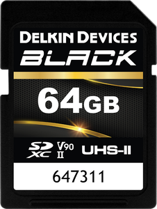 DELKIN SD BLACK RUGGED UHS-II (V90) R300/W250 64GB (NEW)