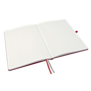 Sąsiuvinis Leitz Complete, A4, 80 lapų langeliais, raudonos spalvos