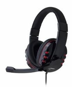 Gembird Glossy Black, Gaming headset with volume control, Built-in microphone, 3.5 mm, Headband