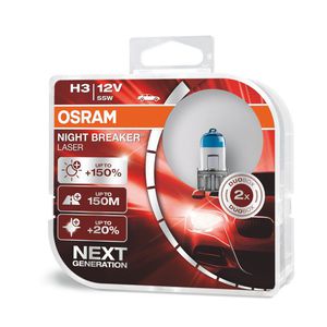 Osram lemputės Night Breaker LASER H3 +150% | NEXT