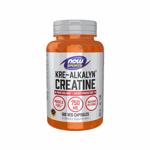 NOW 750 mg kapsulės KRE-ALKALYN (R) CREATINE N120