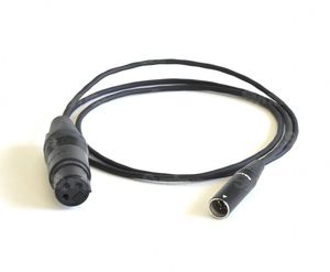 Mini XLR (M) / XLR (F) audio cable - 0,3m