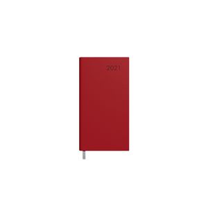 Darbo kalendorius Timer Midi, 85x162mm, raudonos spalvos