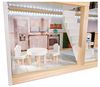 Medinis lėlių namelis su baldais ir LED apšvietimu 78 cm BOHO