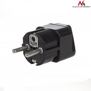 Maclean Adapter socket UK on EU plug universal Maclean MCE155 black