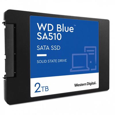 SSD|WESTERN DIGITAL|Blue SA510|2TB|SATA 3.0|Write speed 520 MBytes/sec|Read speed 560 MBytes/sec|2,5"|TBW 500 TB|MTBF 1750000 hours|WDS200T3B0A