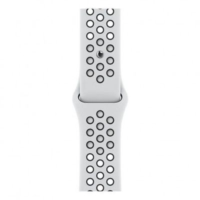 Apple Watch 41 mm, Pure Platinum/Black Nike Sport Band - Regular - dirželis