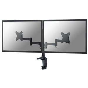 NewStar LCD/TFT desk mount, 10-24", clamp  and  grommet, 2 screens, black