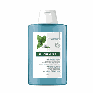 KLORANE valantis šampūnas su natūraliu vandeninės mėtos ekstraktu ANTI-POLLUTION MINT 200 ml