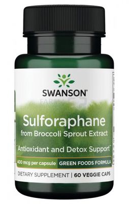 Maisto papildas SWANSON Brokolių ekstraktas (Sulforafanas) 400 Mcg N60