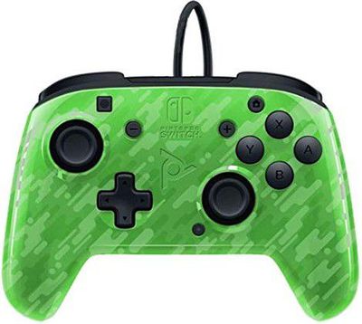 PDP Delux+ Audio Camo Green Wired Controller for Nintendo Switch