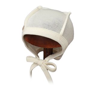Lorita plona merino vilnos vaikiška kepurė, smėlio spalvos