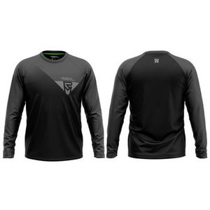 Dviratininko marškinėliai Rock Machine Trail Jersey LS, juoda/pilka, XL