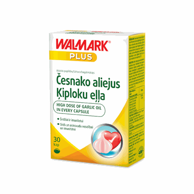 WALMARK Česnako aliejus 500 mg kapsulės N30