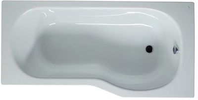 Jika TIGO asimetrinė vonia 160 × 80/70 montavimui su uždengimu, dešininė, be kojelių, 185l, balta