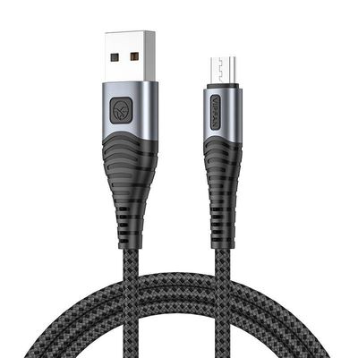 Vipfan X10 USB to Micro USB cable, 3A, 1.2m, braided (black)