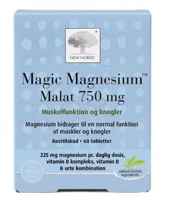 Maisto papildas NEW NORDIC Magic Magnesium Malat 750mg tabletės N60