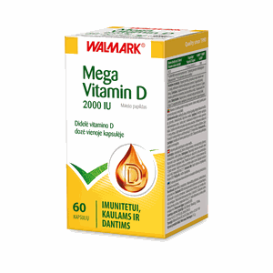 WALMARK Mega Vitamin D 2000 IU kapsulės N60