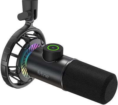 FIFINE K658 USB DYNAMIC CARDIOID MICROPHONE WITH A LIVE MONITORING, GAIN CONTROL, MUTE BUTTON