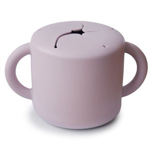 Mushie silikoninis užkandžių puodelis Soft Lilac, alyvinis