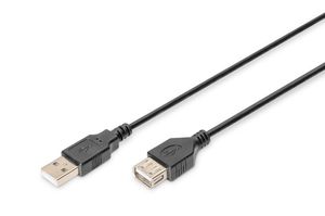 Digitus Extension Cable USB 2.0 High Speed Type USB A/USB A/Z black 3,0m