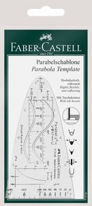 Liniuotė-parabolė Faber-Castell, skaidri