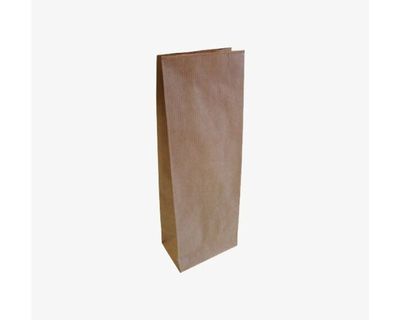 Rudas popierinis maišelis lygiu dugnu 140 x 70 x 280 mm, 80 g/m2  (~2 kg) - 1 vnt.