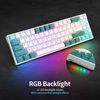 Royal Kludge RK71 TKL  White/green Wireless Mechanical Keyboard | 70%, Hot-swap, Blue Switches, US